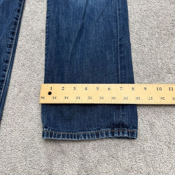 Lucky Brand 221 Original Straight Leg Denim Jeans Mens 36R Blue Dark Wash Cotton - Picture 15 of 16